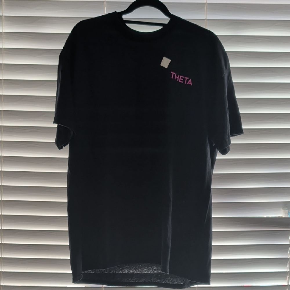 Gildan Black Tee with Pink Accent